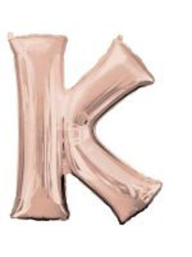 Picture of ROSE GOLD LETTER K FOIL BALLOON